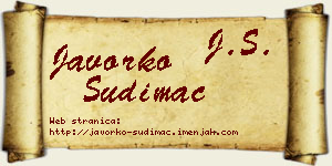 Javorko Sudimac vizit kartica